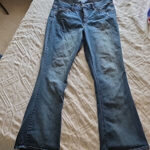 Democracy Absolution Flare Wide Leg Blue Jeans